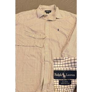 Polo Ralph Lauren Blake Shirt Sz Large Blue 100% Cotton Workwear Office